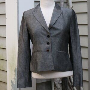 Incredible Loft  Sz 6P  Linen Blend Classic 3 Button Short Blazer Jacket  Box 11